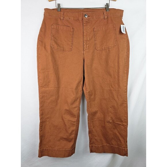Old Navy Women's Pants Size 20 Orange Wide Leg High Rise Casual Pants Pant - Picture 1 of 8